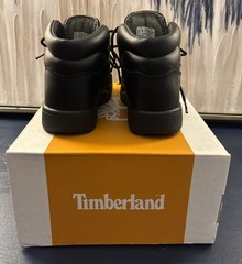 TIMBERLAND Field Boot Black Full Grain Leather Mid Lace Sz 10 Toddler
