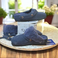 Birkenstock Kaprun Cuff Shearling Slipper Clog Kids EU 26 / US K 8.0 Navy