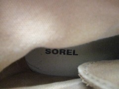 SOREL Out N About Tan Leather Rubber Lace Up Ankle Boots Youth Sz 3 NY2634-286