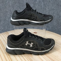 Under Armour Micro G Assert V Shoes Youth 5 Sneakers 1242012-001 Leather Black