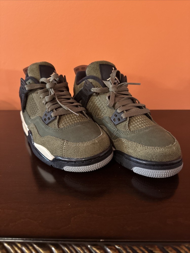 Jordan 4 Retro SE Craft Olive Green Size 5Y Youth Brand New No Box