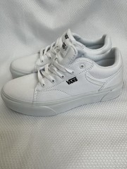 Vans Seldan Platform Canvan Sneakers Kids Size 3, 4- White