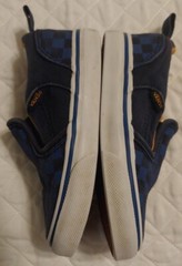 Authenic Off the Wall Vans Blue Multi-color Canvas Sneaker Shoe Toddler Size 6.5