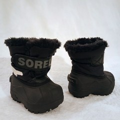 SOREL Kids Snow Commander Waterproof Winter Boots Size 4 Warm Easy Closure New