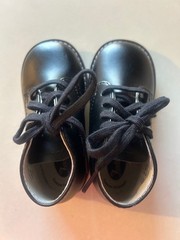 Footmate Todd baby size 6 Black Classic Hard Bottom Hi Top Dress New