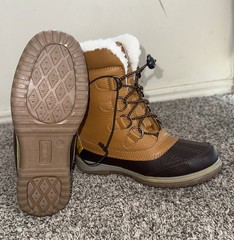 Totes Brown David Winter Snow Boots Faux Fur Toddler Size 4 Boy/girl NEW W TAGS