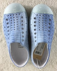 Native Shoes Jefferson Bloom Print Water Shoes Kids C9 Shell White Air Blue New