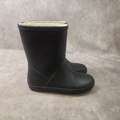 Hunter Kids First Classic Sherpa Lined Rain Boots Black Matte US 3 Waterproof