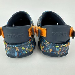 Crocs Child Classic All Terrain Terrazzo Clog J3 Navy Splatter Adjustable Strap