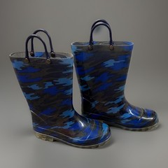 Western Chief Kids, PVC Rain Boot, Blue, Size 12 Little Kid Light Up Heel