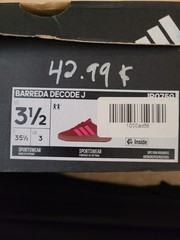 adidas Barreda Decode J Unisex Kids Low Top Lace Up Sneakers Sz 3.5 Red Pink
