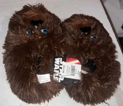 Disney Star Wars Chewbacca Slippers Brown Kids Unisex Wookie Chewie L 2-3