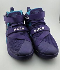 RARE Nike LeBron Soldier 9 IX Summit Lake Hornets Sz 7Y Purple Blue 776471-501