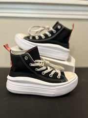Converse Chuck Taylor All Star Move Platform High Black Pink Salt Girls Size 1