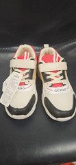 GUIOO White Black Red Beige Unisex Kids Athletic Sneakers Hook & Loop Lace Up L…