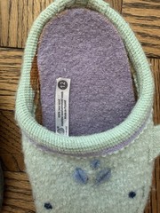 Garnet Hill Kids Whale Boiled Wool Slipper Kids Size 12