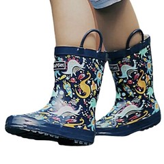 CasaMiel Rain Boots 2.0 Monster Blue Space Dinos Planets Unisex Kids Boots Sz 2