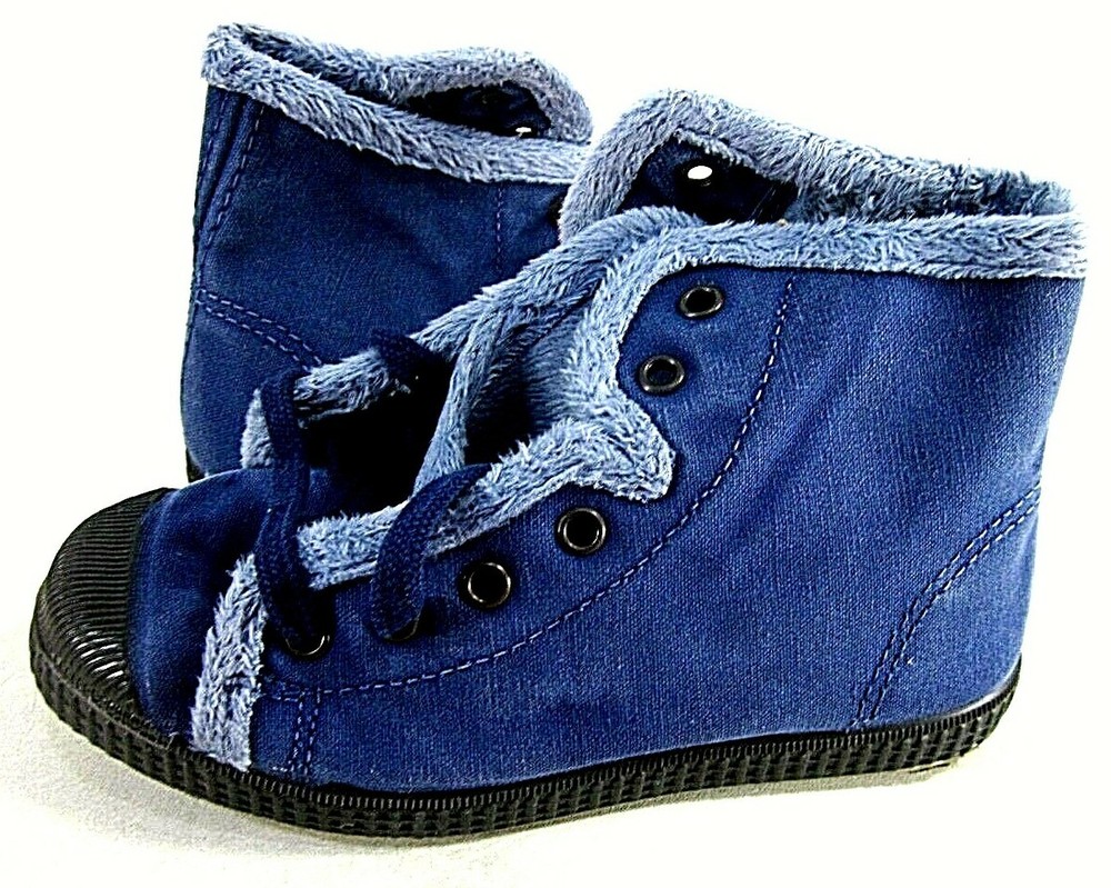 Cienta Kids High Top Chukka Sneaker, Blue US Kid’s Size 11 M, EUR Size 29