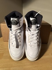 Nike Air Jordan 2 Retro Python White Gray Red 7Y Womens 8.5