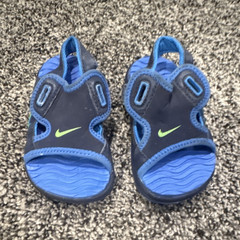 Nike Sunray Protect Unisex Kids Blue/Black Slingback Sandals Hook & Loop 4C