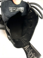 Dr. Martens Pascal Mono 1460 Black Leather Zipper Unisex Kids Combat Boot Size 1