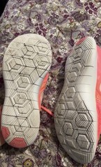 Nike Flex Contact Kids US 8 Pink/White Lace-Up Low Top Running Sneakers