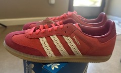 New Kids Size 5 Women Size 6.5 Adidas Samba OG J Red JS3526 Valentine’s Hearts