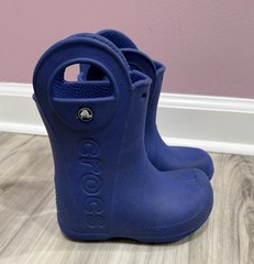 Crocs Kids’ Handle It Rain Boot Blue C8 Preowned 12803