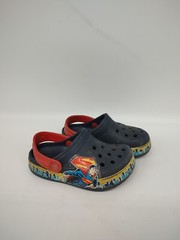 Kid’s Croc’s Superman Gotham City Slip On Shoes Comfort Sandals Clogs Sz 6-7