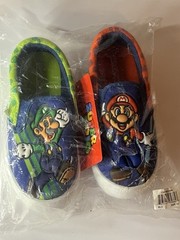 NWT Super Mario Brothers Slip On Sneakers Kids Size 12 Mario Luigi Nintendo Shoe
