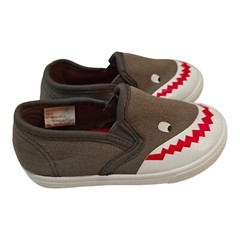 Cute Baby Shark Shoes Toddler Grey And White Sz 5