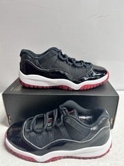 Nike Jordan 11 Retro Low PS Bred Black Varsity Red White FV5116 006 Size 1Y