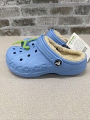 CROCS Kids size J1 Baya Lined Clogs Blue, 207500-4TB