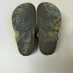 CROCS Gray, Blue and Yellow Size 5