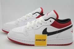 AIR JORDAN 1 LOW WHITE GYM RED GS(GRADE SCHOOL) 553560-118