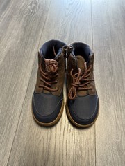 Nautica Waterproof Duck Boots Kids Size 11 Round Toe Navy/ Brown New