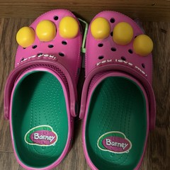 Barney The Dinosaur Crocs Classic Clogs Kids Size C 13 NEW WITH TAGS