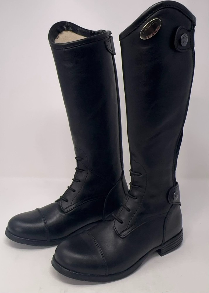 NEW Parlanti Passion Field Riding Boots Kids EU 31/13 Black Leather Equestrian