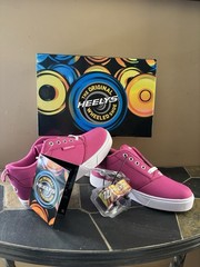 Heelys Pro 20 Pink White Canvas HE00026651 Youth Size 6 / Women 7 Wheeled Shoes
