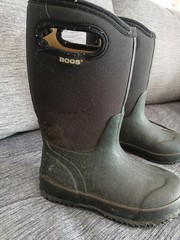 Bogs – Kids Classic High Handle Insulated Black Boots Unisex Kids Size 2