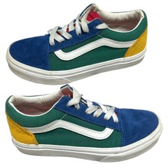 Vans Old Skool Yacht Club Blue Green Yellow Red Shoes Kids Size 1 Skater