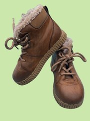 OshKosh Haskell Ankle Boots Unisex Kids Sz 11 Brown Classic Round Toe Lace Up