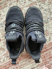 adidas Cloudfoam Kids Black Lace-Up Mesh Athletic Sneakers US 13K EU 31
