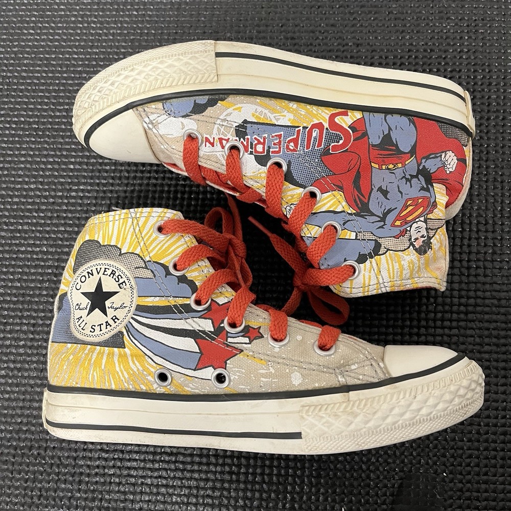 Superman Converse- Comic Con- Limited Edition DC Comics High-Top 12Y