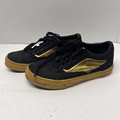 Vans Harry Potter Golden Snitch Black Gold Skate Sneakers Womens Size 3 Shoes