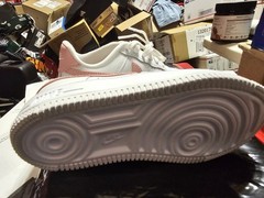 Nike Air Force 1 Low White Pink Leather Low Top Sneakers Kids US 12C