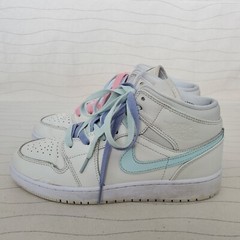 Nike Youth Air Jordan 1 Phantom Mid Multicolor Swoosh(GS) Shoes 555112-035 Sz 6Y
