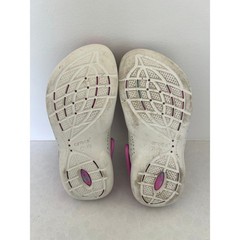 Crocs LiteRide Clogs Kids J3 Grey Pink Teal Marble Swirl Slip On Shoes