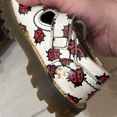 Vintage Dr. Martens Ladybug Shoe England Rare Kids Youth Size 8