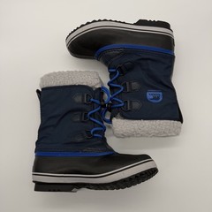Sorel Yoot Pac Snow Boots Kids Size 4 Blue Waterproof Sherpa Winter Duck Outdoor